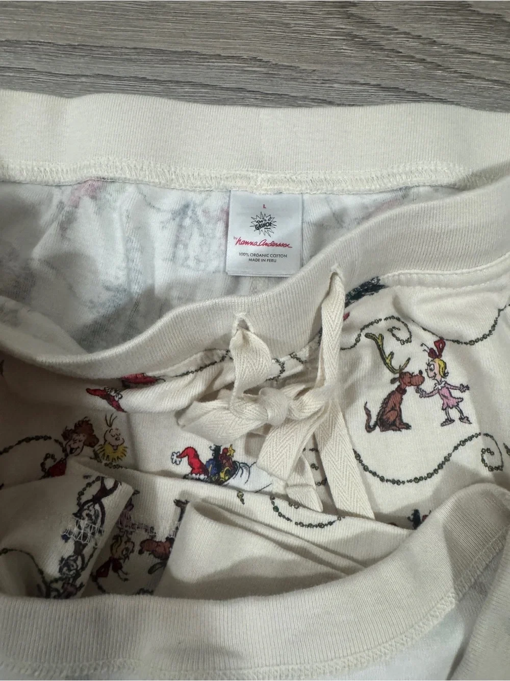 L Hanna Andersson Grinch Christmas Pajama Set Cozy Girl Holiday Lounge Set